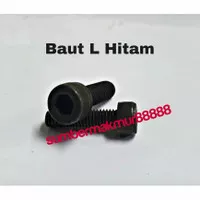 Baut L Baja 4x15 mm / Baut L Hitam