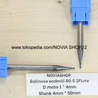 Ball Nose Endmill R0.5 D 1mm 2 Flute Carbide Aluminium cnc router bit