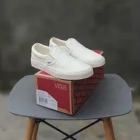 Sepatu Vans Slip On OG Classic Canvas Putih Casual Pria Wanita