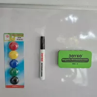 Pin Magnet+Penghapus Magnet+Spidol Whiteboard JOYKO