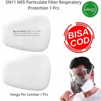 Kapas Cotton Filter 5N11 N95 Safety Gas Mask Masker Gas 6200