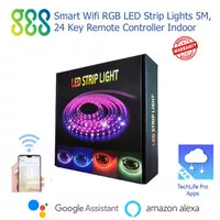 Smart RGB LED Strip 5M Wifi with Controller and Power adapter