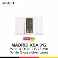 kitchen set atas, rak gantung ksa 312 white glossy avanti furniture