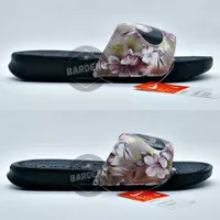 Sandal Nike Benassi Flower Brown / Sandal Slop / Sandal Wanita Slide - Swoosh, 37