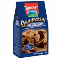 Loacker Quadratini Chocolate 125gr | Wafer Cookies Biskuit Loacker