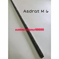 Asdrat Besi Mentah M 6 Baut Stud Bolt Full As drat