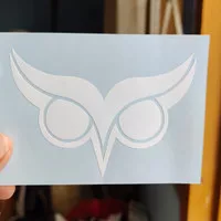 stiker burung hantu 1 custom cutting stiker murah