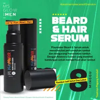 Beard & Hair Serum For Men Ms Glow/ Penumbuh Rambut / Vitamin Rambut