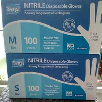 sensi nitrile sarung tangan handscoon 100 piece - L
