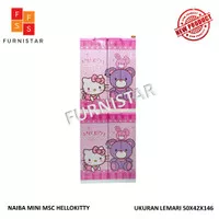 LEMARI PAKAIAN PLASTIK MINI NAIBA KARAKTER HELLO KITTY 9094