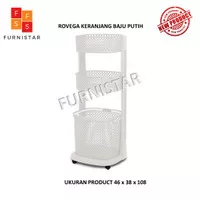 Rovega Laundry Basket Portable RLB-308 Susun 3 Keranjang Pakaian