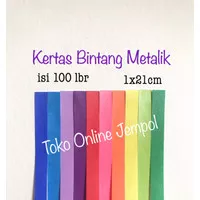isi 100 METALIK Kertas Origami Bintang Star Paper Metallic ATK1232BT