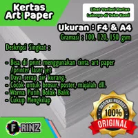 Kertas Art Paper F4 A4 / Kertas Art / Karton 100 120 150 Gsm