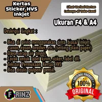 Kertas Stiker HVS F4 A4 A5 A6 / Stiker Doff Matte / High Quality