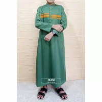 Koko gamis/jubah anak laki-laki maroko 12 &14 tahun warna hijau