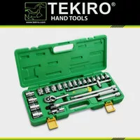 TEKIRO - Kunci Sok Set 24pcs ( 3/8"-1 1/4" ) Plastik 6PT / Socket Set