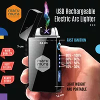 Marumura Korek Api Elektrik | USB Rechargeable ARC Lighter Listrik