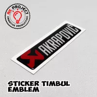 AKRAPOVIC Sticker Timbul Emblem Resin Lentur