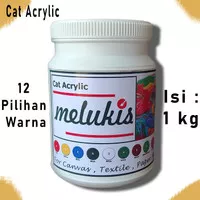 Cat untuk Melukis Cat Acrylic / Akrilik 12 Warna Isi 1kg