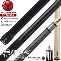 Poison Nitro N3-2 Pool Cue - Billiard Stick Stik Biliar Low Deflection