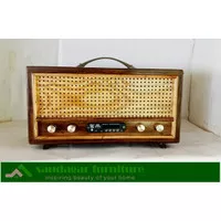 Radio Kayu Model Kuno Merek RADJAKU Modul Digital MP3 ( Bluetooth,usb)