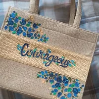 Courageous totebag tas goni lukis cantik