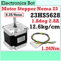 [EBS] Motor Stepper Nema 23 23HS5628 1.26Nm 57 54mm 6.35 8mm 2.8A CNC