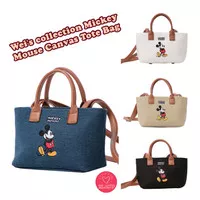 GRACEGIFT WEI`S COLLECTION MICKEY MOUSE CANVAS TOTE BAG