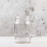 BALL MASON JAR - jar with handle / glass / mug 24oz 710ml wide mouth