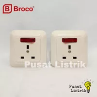 IB Stop Kontak AC Broco Gracio 4155 Socket Outlet With Switch Inbow