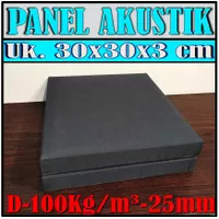 Panel Akustik Peredam Suara ukuran 30x30cm Rockwool D-100kg Tebal 3cm