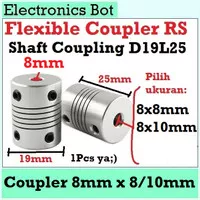 [EBS] Shaft Flexible Coupler RS 8mm D19 L25 CNC 8x8 8x10 mm Coupling