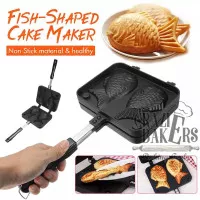 Cetakan Taiyaki Kue Bungeoppang Fish Shaped Cake Maker isi 2