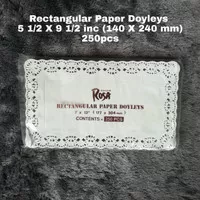 Rectangular Paper Doyleys 5,5 X 9,5inc (140 x 240mm) / Kertas Alas Kue