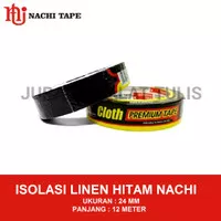 ISOLASI / LAKBAN LINEN / KAIN HITAM NACHI 24MM