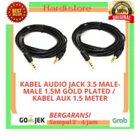 KABEL AUDIO JACK 3.5 MALE-MALE 1.5M GOLD PLATED / KABEL AUX 1.5 METER
