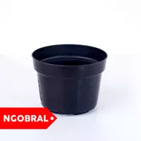 Pot Tanaman Plastik Hitam 17 cm / Pot Bunga 17 cm HITAM MURAH