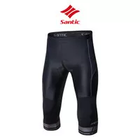 SANTIC M7C04087 Men Cycling Pants 3/4 - Celana Sepeda 3/4 - BLACK - XL