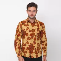Enzy Batik Shirt Raden Long Sleeve - Brown - L
