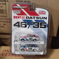 GREENLIGHT 1971 BRE DATSUN 510 #46 / #35 2PCS LIMITED CHROME EDITION