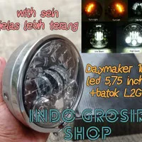 Lampu Daymaker 16 LED DOT SAE import set batok L2G 5 inch 5.75 cb gl p