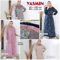 Dress Gamis Abaya Syari Brukat Renda Baju Muslim Wanita Lebaran Pesta