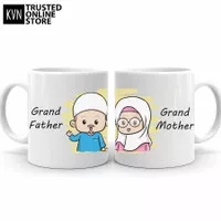 Gelas Mug Couple Pasangan Grand Mother Grand Father - Hadiah / Kado