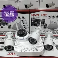 Paket Cctv Nvr Kit 8 Channel 4 Kamera IP Cam 1080p Full Wireless