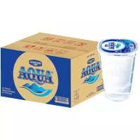 Air Mineral Aqua Gelas 220 ml dus/perdus/satu dus