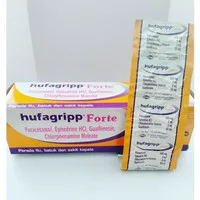 HUFAGRIP FORTE 1`S STRIP HUFA ( 10`S KAPLET ) / OBAT BATUK / OBAT FLU