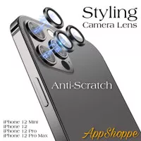Camera Lens Aluminium Alloy + Tempered Glass Full Ring Cover iPhone