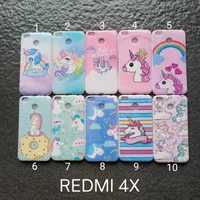 Case gambar Xiaomi Redmi 4X motif cewek unicorn soft softcase silikon