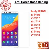 Anti Gores Bening Huawei Y5 Y6 2019 Y9 2018 Y7 Y3 Prime Tempered Glass