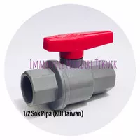 Ball valve 1/2 KDJ sok pipa / Stop kran 1/2 sok pipa KDJ Taiwan pvc